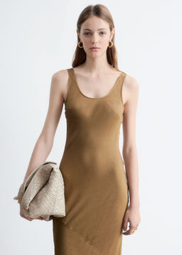 Vestido midi con corte al bies - H&m фото 4