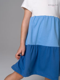 Платье Тия тофу-голубой-синий - Sovalina фото 5