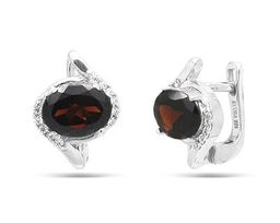 Серьги из серебра гранат, Кипр