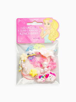 Цена за 2 шт. Набор детских браслетов «Выбражулька. Сердце и Единорог», 3 шт. d=7.5 см, силиконовый, разноцветный