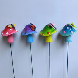 Фигура на спице "Летний гриб" 9*8 см, микс