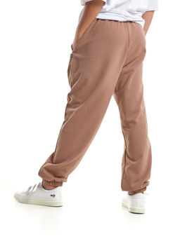 Спортивные брюки трикотажные 22-7999 коричневый - Mini maxi фото 2