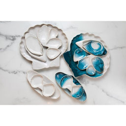 Соусник Морская ракушка, 8 х 13 см, 25 мл белая - Dolce Ceramo. фото 6