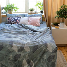 Постельное бельё Этель 1,5 сп Mint leaves, пододеяльник 143х215 см, наволочки 50х70 см 2 шт, 100% хлопок  фото 8