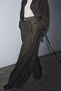 ZW COLLECTION FLOWING BELTED JACKET - Zara фото 6