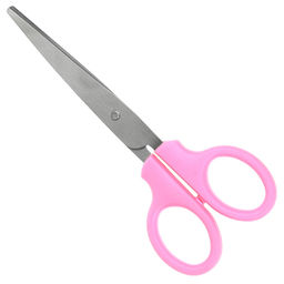 Ножницы "Мишель" 16см, пластмассовые ручки, цвета микс, в блистере (Китай)