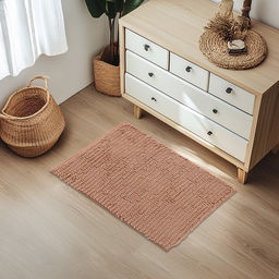 Коврик для дома Доляна Букли длинные, 40?60 см, бежевый фото 2