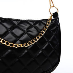 Сумка багет на молнии, цвет чёрный - Simaland фото 4