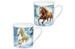 Набор 2 кружек 310 мл 11,5*8,5*9 см Лошадь в снегу, фарфор - Elan gallery фото 4