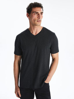 V Yaka K?sa Kollu Penye Erkek Ti??rt