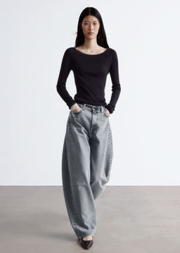Top en punto de canal? con cuello barco - H&m фото 3