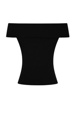 K?rm?z? Carmen Yaka Vucudu Saran Triko Ince Bluz TWOSS26BZ00322 - Trendyolmilla фото 4