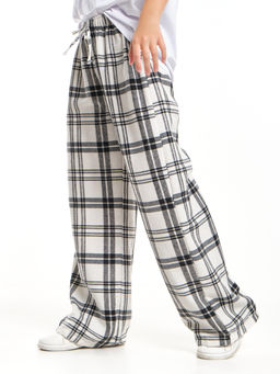 Брюки палаццо спортивные штаны для девочки одежда в клетку UD 5161 касар клетка - Mini maxi фото 4