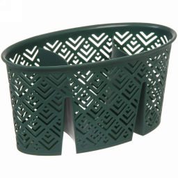 Цена за 6 шт. Подставка для столовых приборов пластиковая "Ромбы" 19*9*10см 3секции