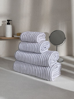 Полотенце махровое 70x140 серый махровая ткань - Denastia фото 4