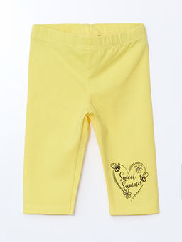 Beli Lastikli Bask?l? K?z ?ocuk Tayt