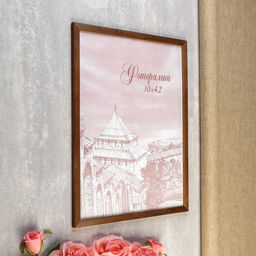 Фоторамка для фото 30×42 см Samoa, сосна, (пластиковый экран), орех