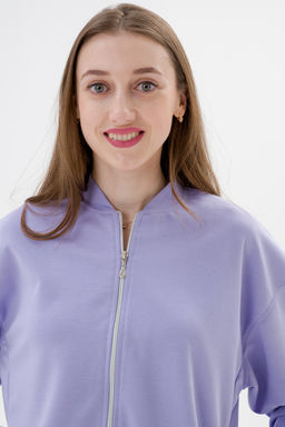 Бомбер из коттон фита сирень - Амадэль фото 13