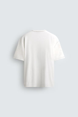 T-SHIRT WITH CONTRAST STITCHING - Zara фото 8