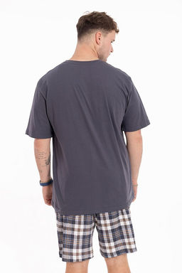 Пижама футболка и шорты М125118Псб Серый/Белый - Елена фото 4