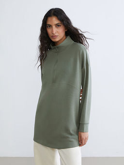 Dik Yaka Kad?n Sweatshirt Tunik