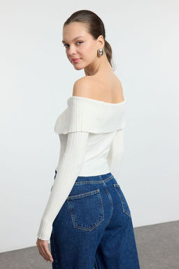 TRENDYOLMILLA Turuncu Crop Premium Iplik/Ozel Iplik Triko H?rka TWOAW25HI00095 фото 10