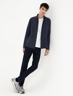 Lacivert _izgili Regular Fit Uzun Kollu G_mlek - Pierre cardin фото 4