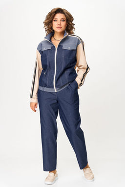 Костюм Aira Style 24236 сине-бежевый