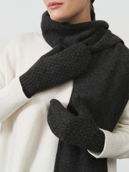 Варежки из кашемира 30109 графит