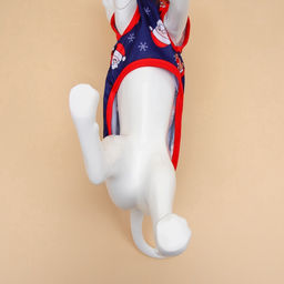 Майка для животных Новогодняя ночь, размер XL (ДС 40, ОШ 40, ОГ 50 см), синяя - Пижон фото 5