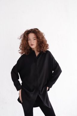 Базовая удлинённая рубашка свободного силуэта - Martichelli фото 13