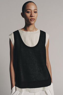 TOP PUNTO COMBINADO / Crudo / Negro - Zara фото 2