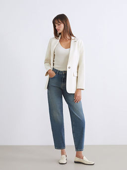 Barrel Fit Kad?n Jean Pantolon