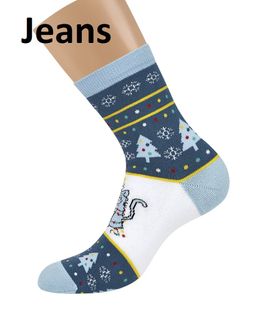 MINI INVERNO 3300-7 (кот, заяц, такса) NEW YEAR - jeans