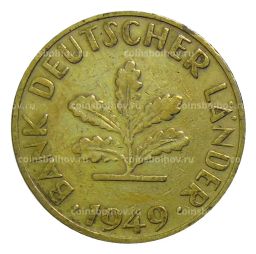 Монета 10 пфеннигов 1949 года F Германия