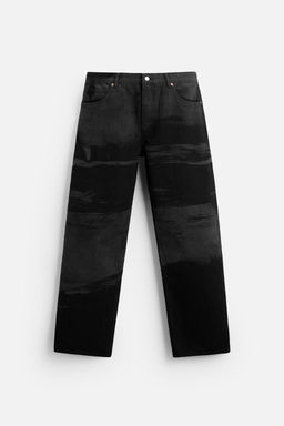 PRINTED RELAXED FIT JEANS - Zara фото 6