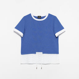 Футболка прямого силуэта, Романтика с перчинкой (синяя) - Charutti фото 16
