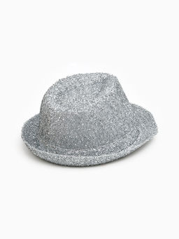 Карнавальная шляпа "Диско" серебряная р-р 56-58