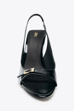 HIGH-HEELED PATENT-EFFECT SANDALS - Zara фото 18