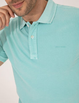 Mavi Slim Fit Dokulu Polo Yaka Ti__rt - Pierre cardin фото 7