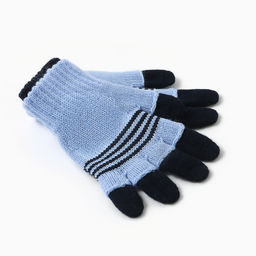 Перчатки для мальчика, цвет голубой, размер 14