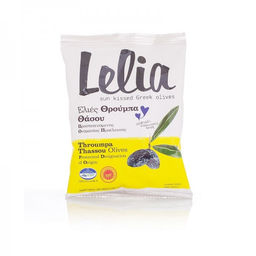 Оливки вяленые Трубес с о.Тассос с косточкой, Греция, фольга, 150г