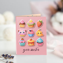 Мини-открытка "Для тебя (пирожные)"