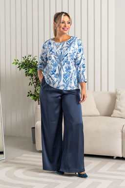 Блузка ТБ-300 синий букет