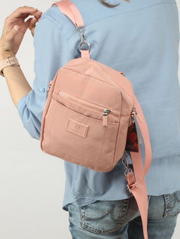 Сумка женская текстиль CF-0437, (рюкзак-change) 1отд, 2внут+3внеш/ карм, розовый SALE 254375 - Bobo фото 5