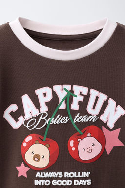 CAMISETA ESTAMPADO CAPYFUN  CEREZAS / Marr?n - Zara фото 3