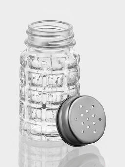 Цена за 2 шт. Набор для специй Доляна Квадраты, солонка, перечница 100 мл, стекло, прозрачный  фото 2