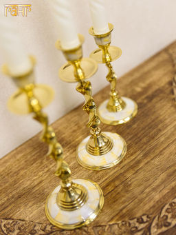 Подсвечник набор из 3-х на 1 свечу с перламутром № П5212/3 - Ганг фото 3