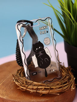 Футляр для карт с брелоком ПО ПЛАНУ. "Сat toys", transparent