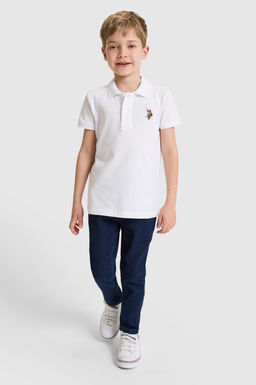 Erkek _ocuk Beyaz Polo Yaka Basic Ti__rt - U.s. polo assn фото 4